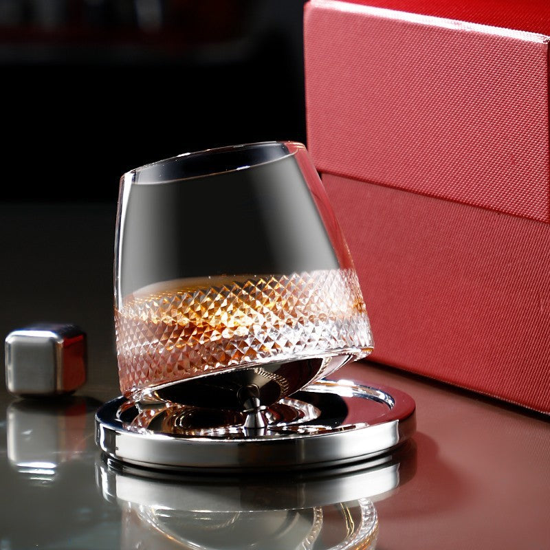 Rotating Whiskey Glass – Fashion Household Crystal Cup (325ml)