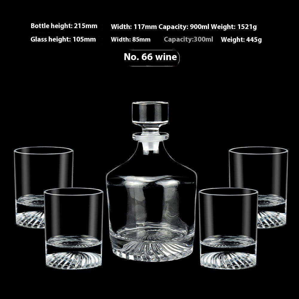 Creative Whiskey Glass Set – Flowering Crystal Liquor Glasses (201–300ml)