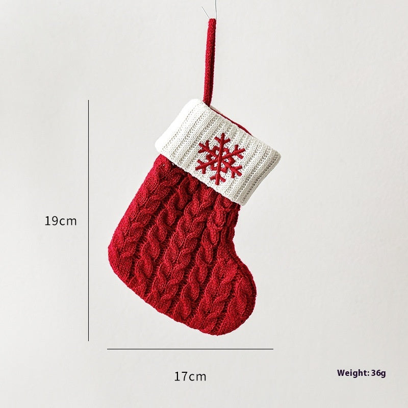 Knitted Christmas Stockings – Festive Holiday Decoration for Home & Scene Layout