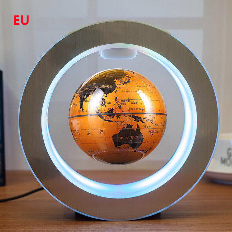 Round LED World Map Floating Globe – Magnetic Levitation Light