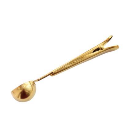 Coffee Clip Spoon — Stainless Steel Scoop & Bag Sealer