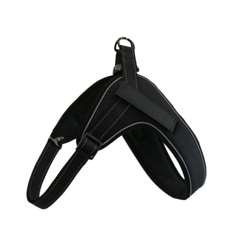 Custom Breathable Dog Harness Vest with Reflective Strip & Metal Buckle