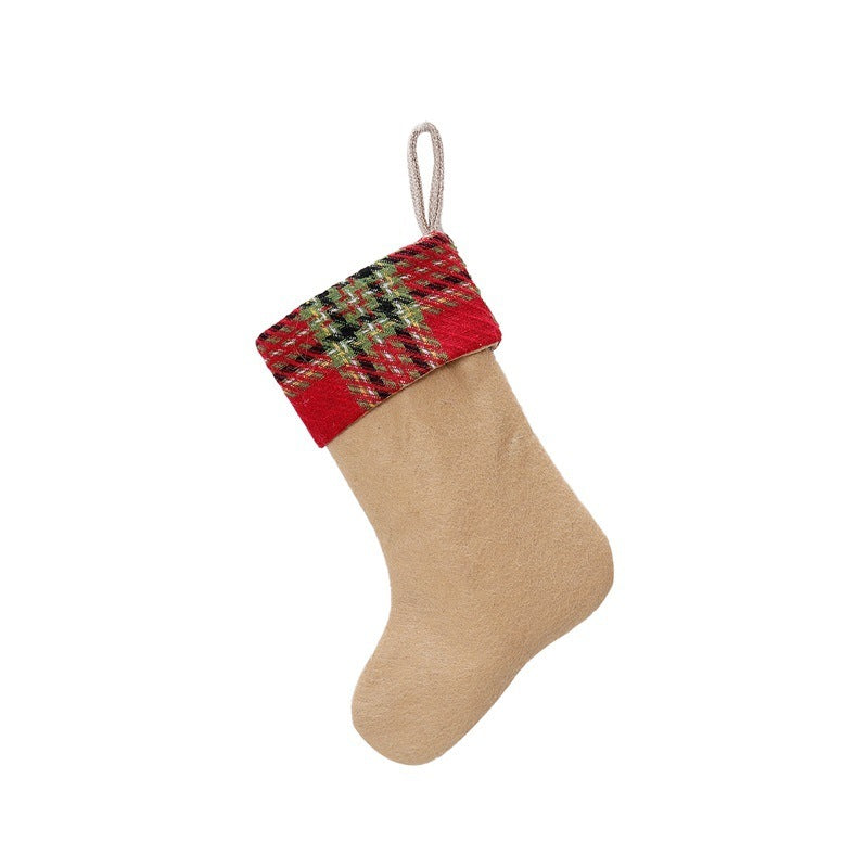 Christmas Car Linen Stockings – Festive Gift Holder Decoration Set