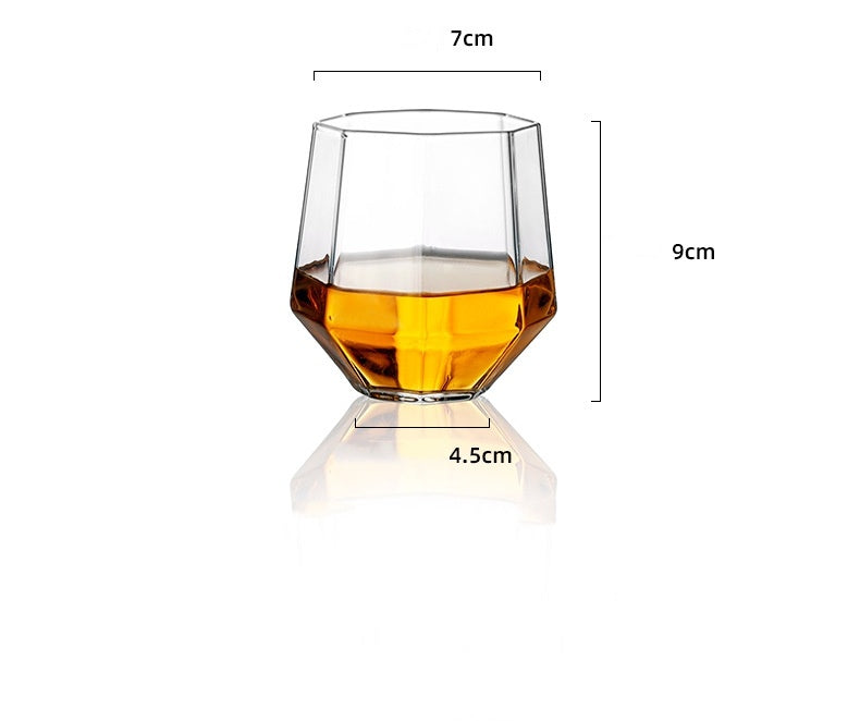 Whiskey & Wine Diamond Set – Borosilicate Glass Bottle, Glasses & Wine Pourer