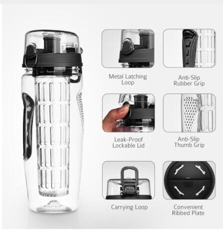 Fruit Infuser Juice Shaker Bottle – Portable Camp & Sports Bottle
