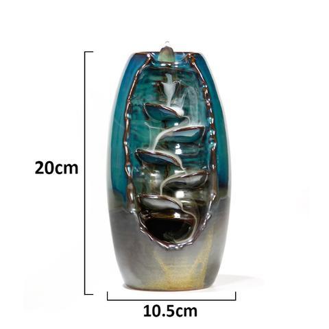 Multi-Layer Ceramic Backflow Incense Burner – Waterfall Aromatherapy Ornament