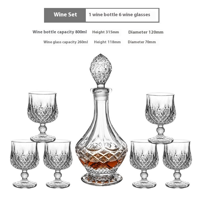 Creative Whiskey Glass Set – Flowering Crystal Liquor Glasses (201–300ml)