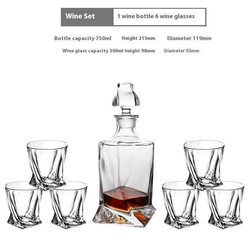 Creative Whiskey Glass Set – Flowering Crystal Liquor Glasses (201–300ml)