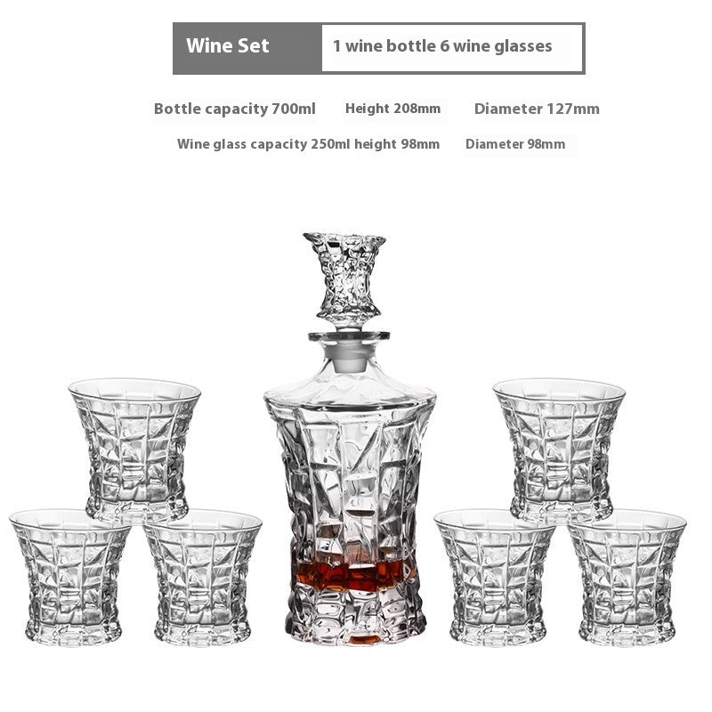 Creative Whiskey Glass Set – Flowering Crystal Liquor Glasses (201–300ml)