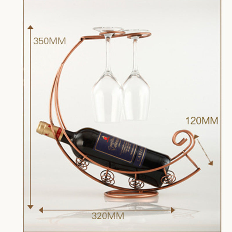 European Style Stainless Steel Wine Glass Rack – Countertop Wine Holder & Display Stand