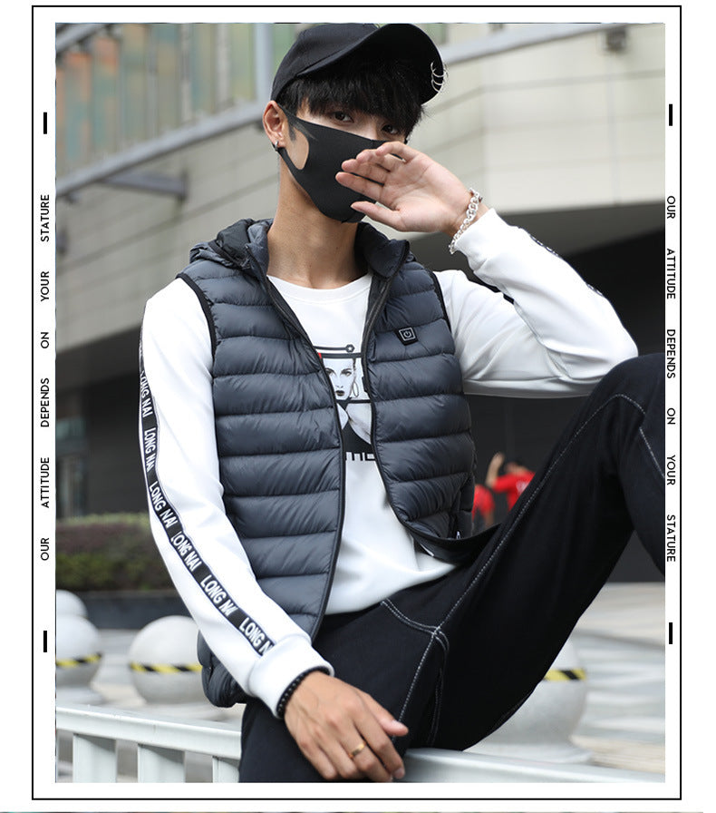 Rechargeable Heated Cotton Vest – Winter Thermal Electric Heating Vest