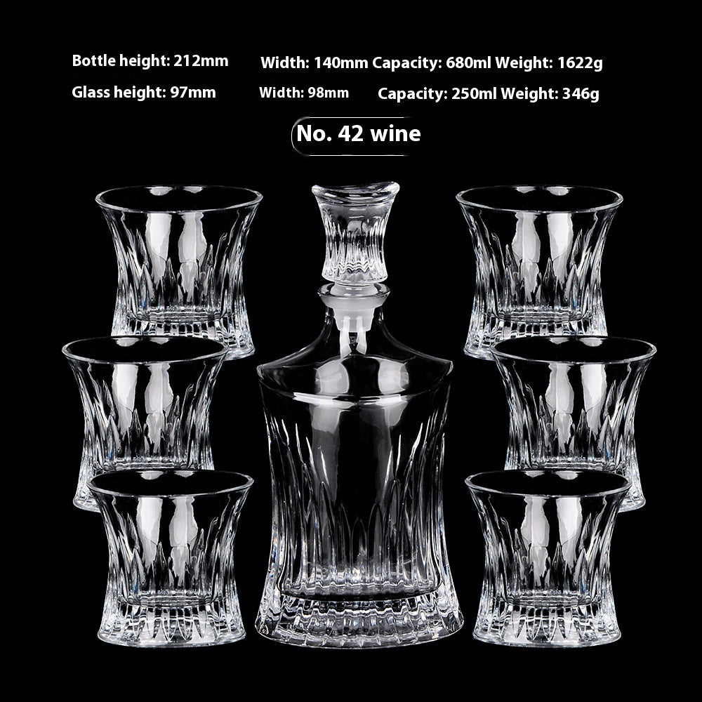 Creative Whiskey Glass Set – Flowering Crystal Liquor Glasses (201–300ml)
