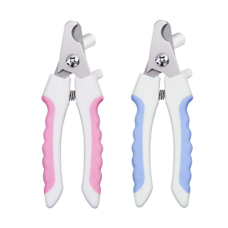 Pet nail clippers grooming tool for cats and dogs with non-slip handle