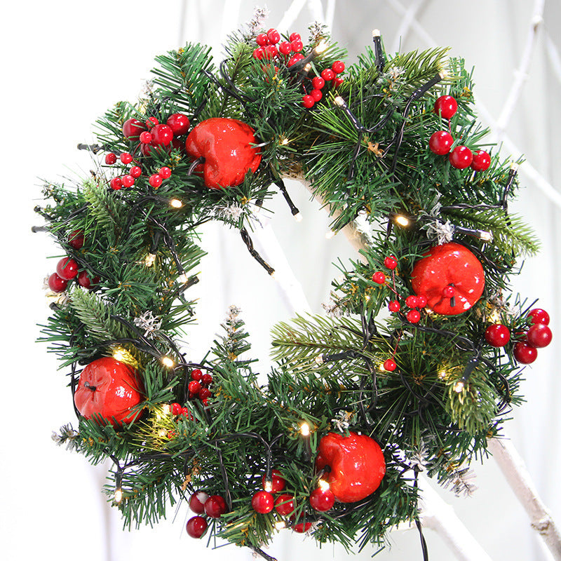 New Style Handmade Christmas Wreath – 30CM Plastic Holiday Decoration | Pixel & Parcel Co.