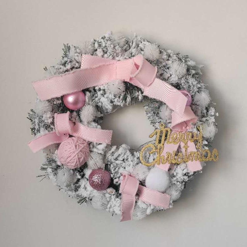 Multicolour Christmas Wreath with LED String Lights – Pendant & Package Decoration | Pixel & Parcel Co.