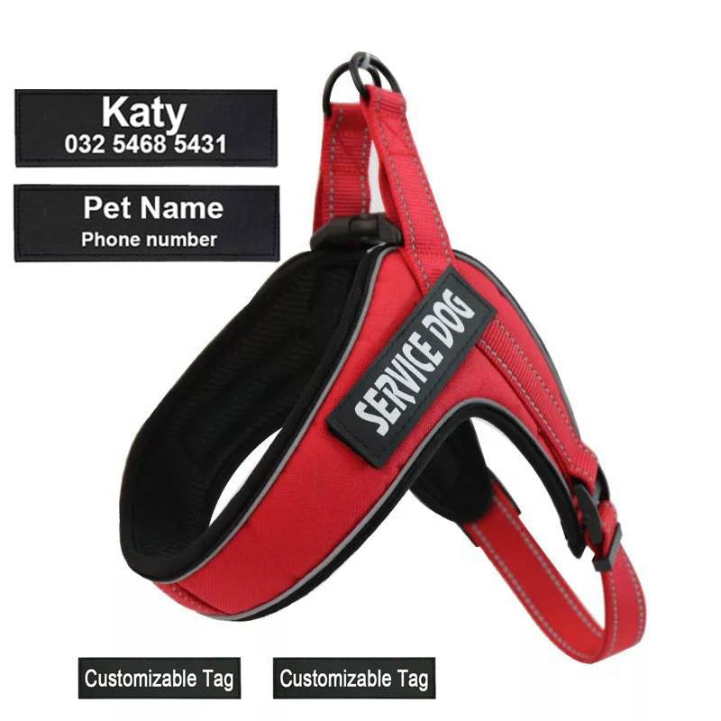 Breathable dog harness vest with reflective strip and metal buckle
