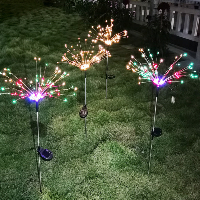 Ground Inserted Firework Lights – Solar LED outdoor Christmas lawn decoration by Pixel & Parcel Co. UK