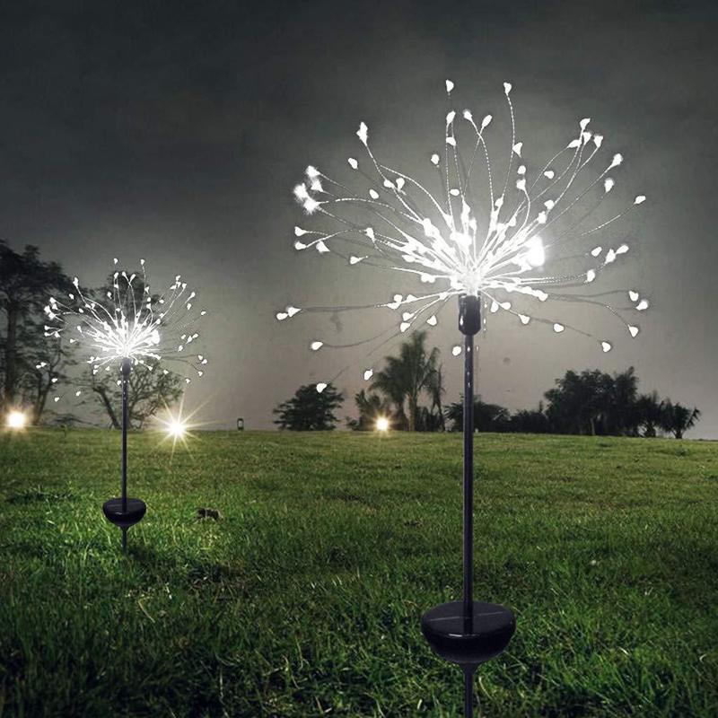 Ground Inserted Firework Lights – Solar LED Outdoor Christmas Lawn Decoration | Pixel & Parcel Co.