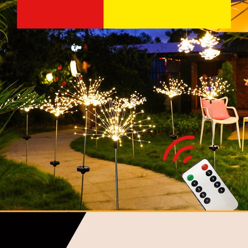 Ground Inserted Firework Lights – Solar LED Outdoor Christmas Lawn Decoration | Pixel & Parcel Co.