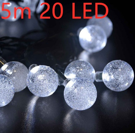 Crystal Solar LED Lamp String Lights – Outdoor Christmas Garden Decoration