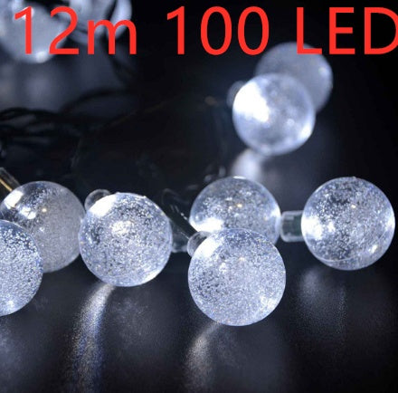 Crystal Solar LED Lamp String Lights – Outdoor Christmas Garden Decoration