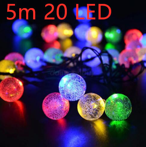 Crystal Solar LED Lamp String Lights – Outdoor Christmas Garden Decoration