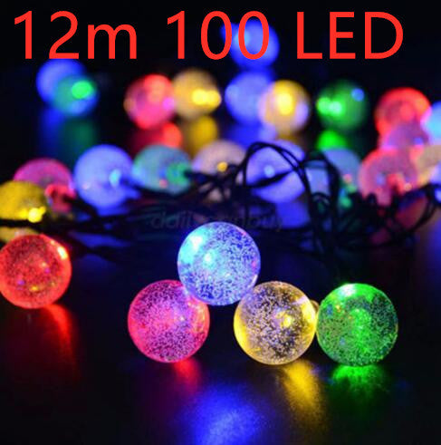 Crystal Solar LED Lamp String Lights – Outdoor Christmas Garden Decoration