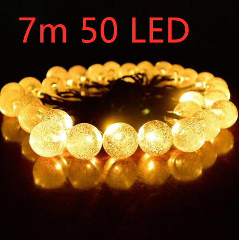 Crystal Solar LED Lamp String Lights – Outdoor Christmas Garden Decoration