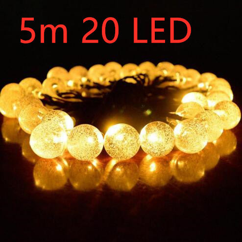 Crystal Solar LED Lamp String Lights – Outdoor Christmas Garden Decoration