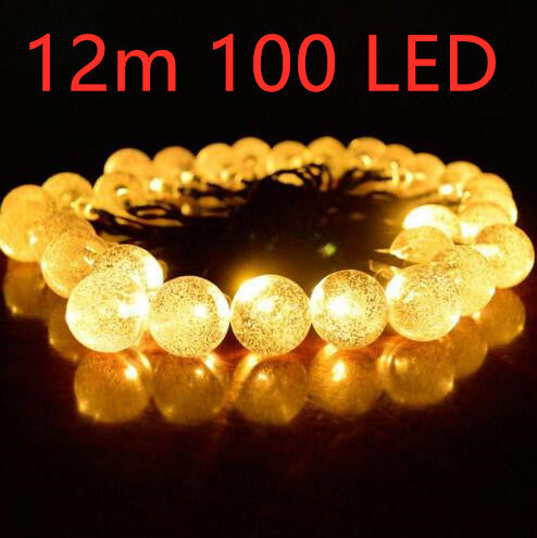 Crystal Solar LED Lamp String Lights – Outdoor Christmas Garden Decoration