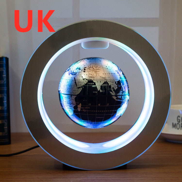 Round LED World Map Floating Globe – Magnetic Levitation Light