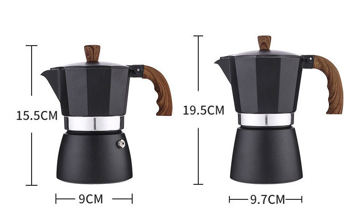 Italian Moka Coffee Pot Set — European-Style Stovetop Espresso Maker