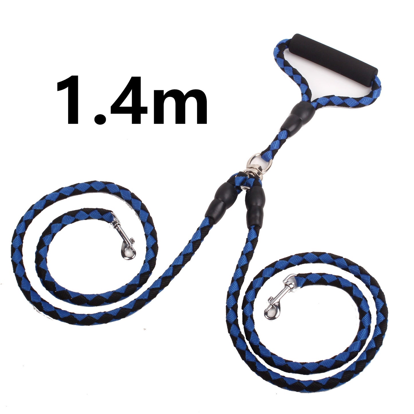 Double-Ended Dog Leash – One Plus Two Traction Rope with Collar for Walking Dogs