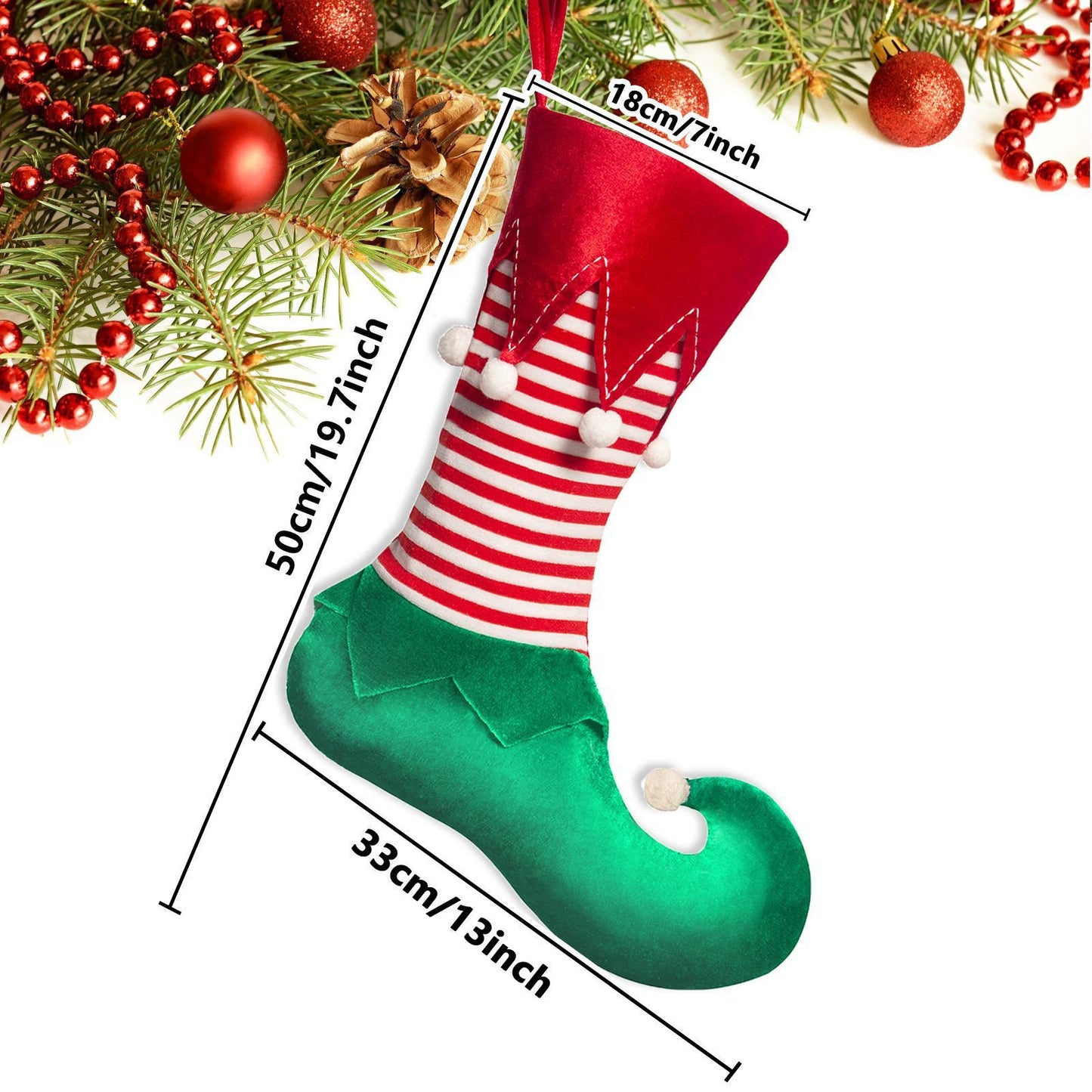 Elf Christmas Stockings – Festive Gift Bag Decoration | Pixel & Parcel Co.