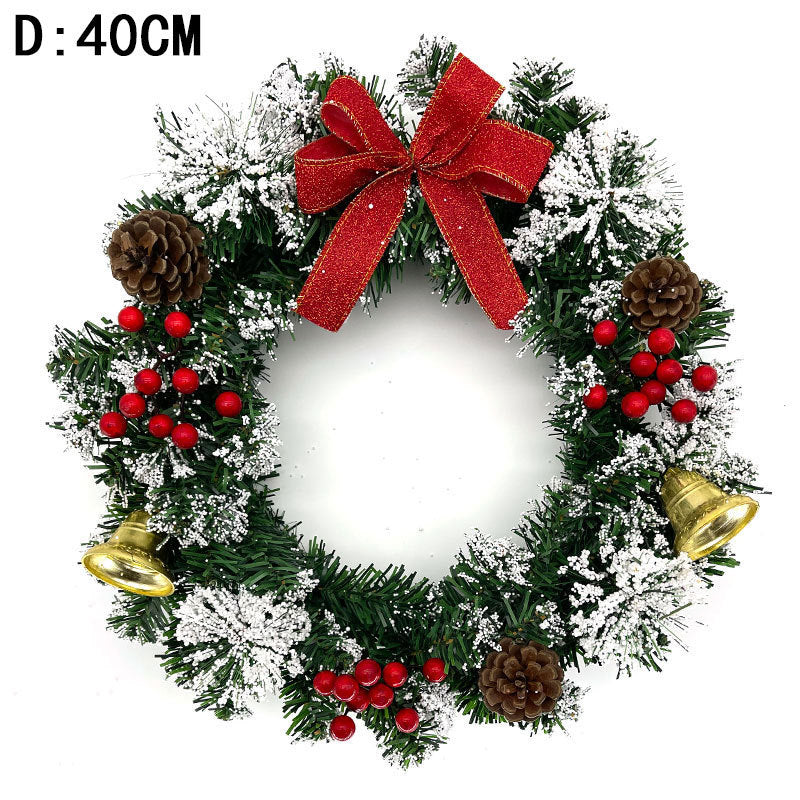 Handmade Christmas Festival Wreath – 20/30/40CM Semi-Mechanical Decoration | Pixel & Parcel Co.