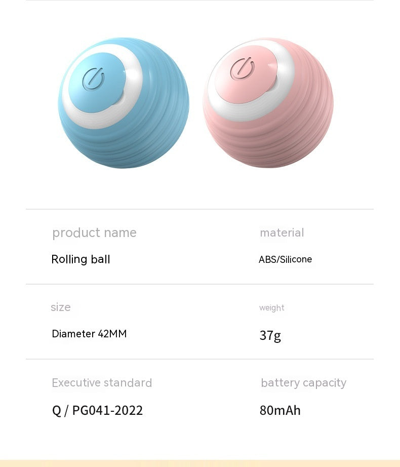 Automatic Moving Bouncing Ball – Smart Self-Rolling Cat Toy for Indoor Kittens
