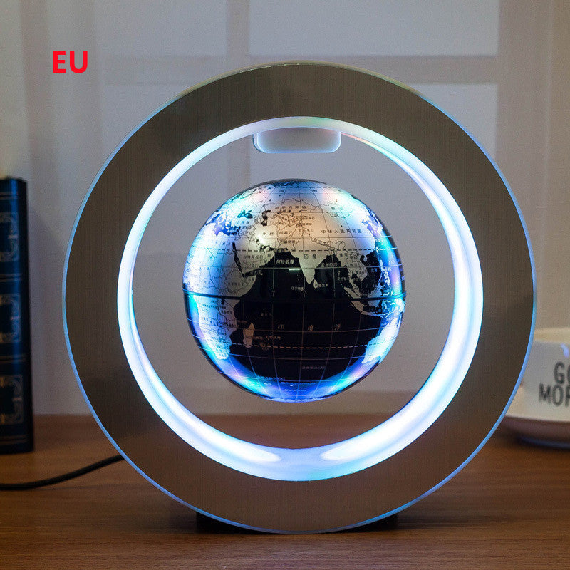 Round LED World Map Floating Globe – Magnetic Levitation Light