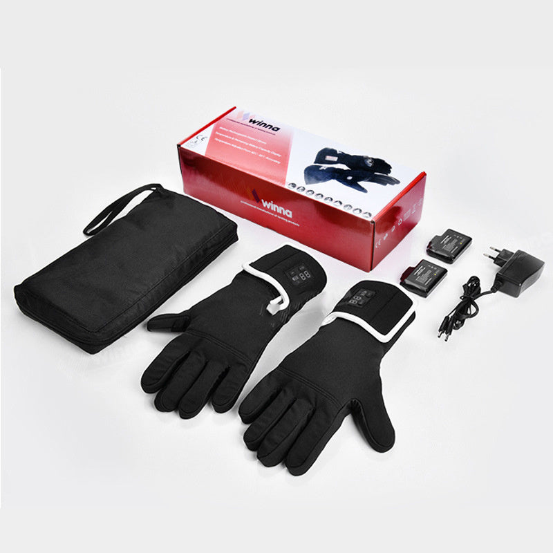 Heated Touch Screen Gloves – Intelligent Temperature Control Winter Gloves (Black)