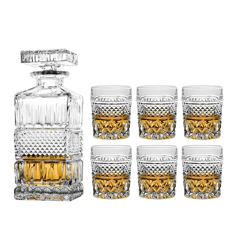 Creative Whiskey Glass Set – Flowering Crystal Liquor Glasses (201–300ml)