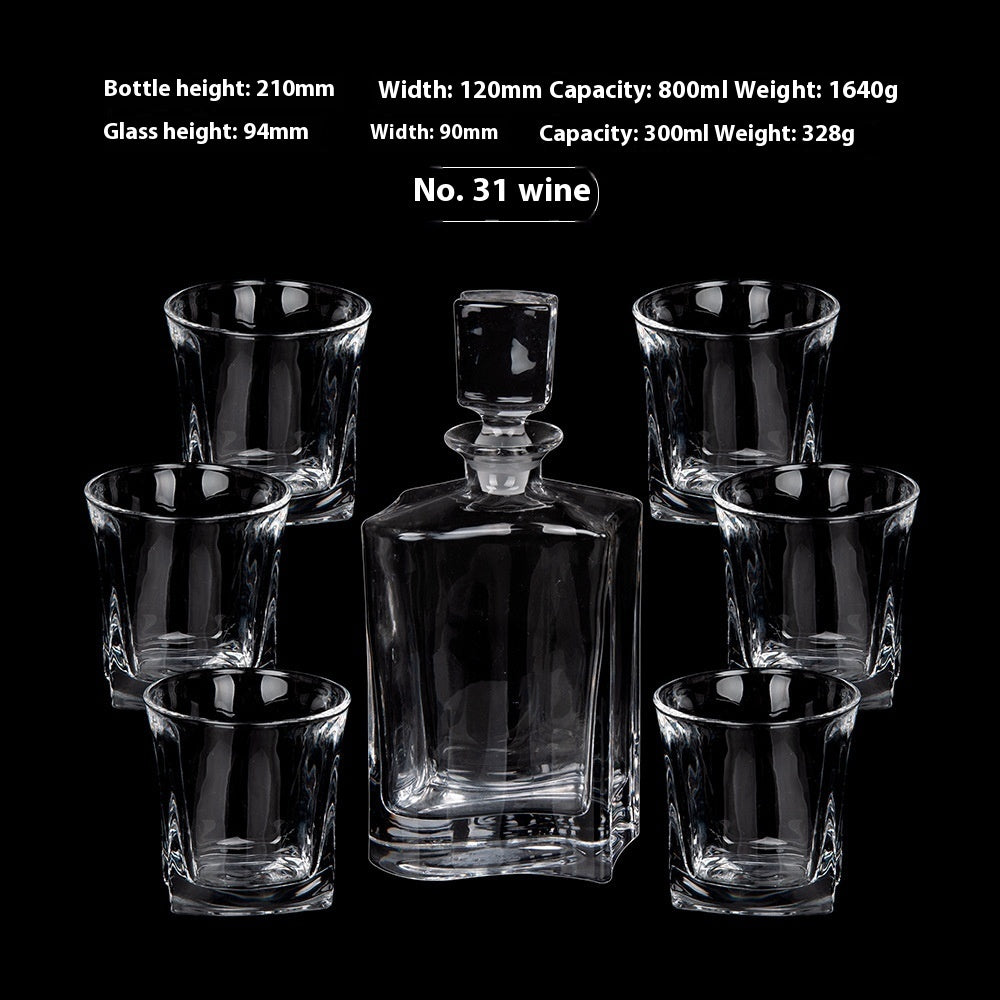 Creative Whiskey Glass Set – Flowering Crystal Liquor Glasses (201–300ml)