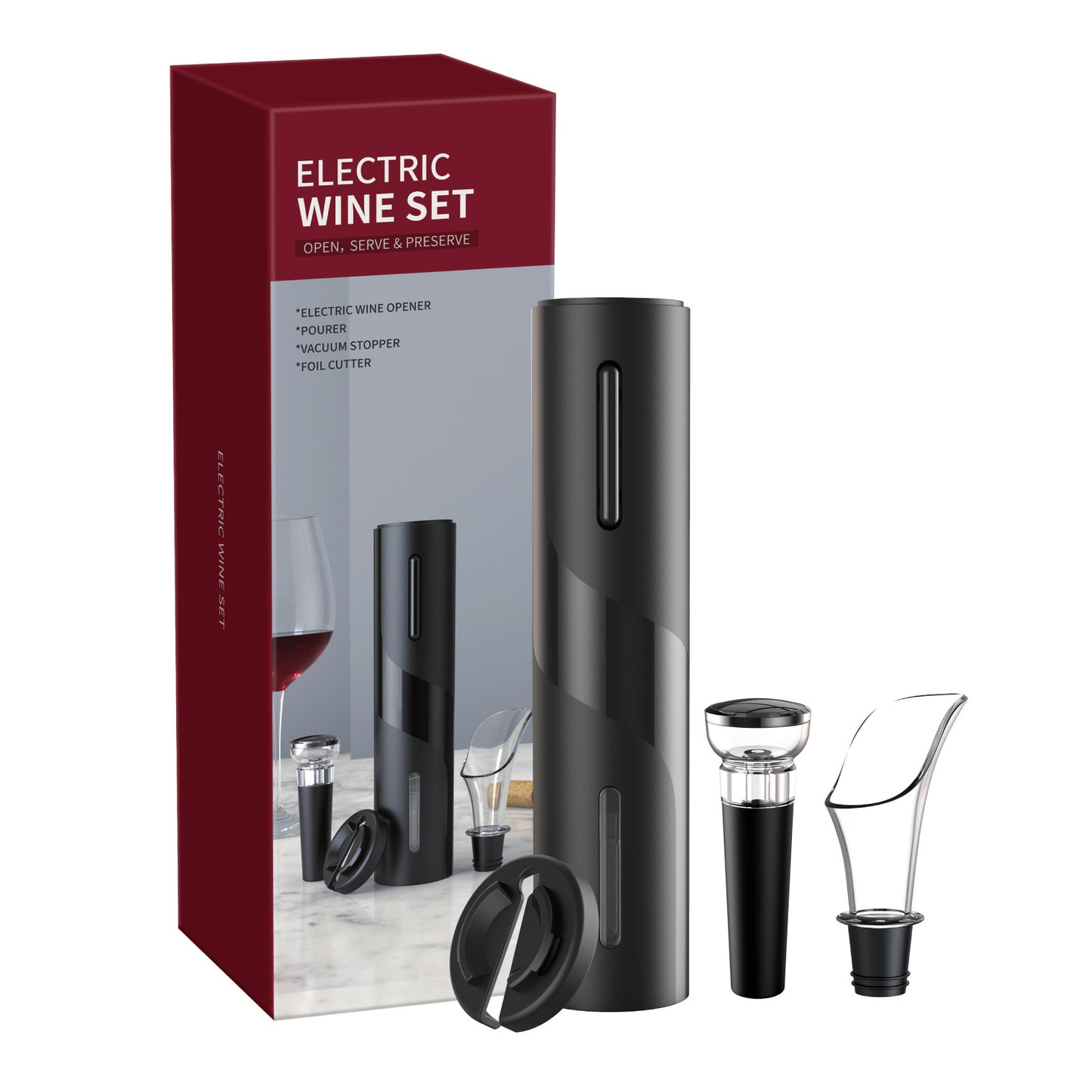 Rechargeable Electric Wine Opener – Automatic Corkscrew with Charger