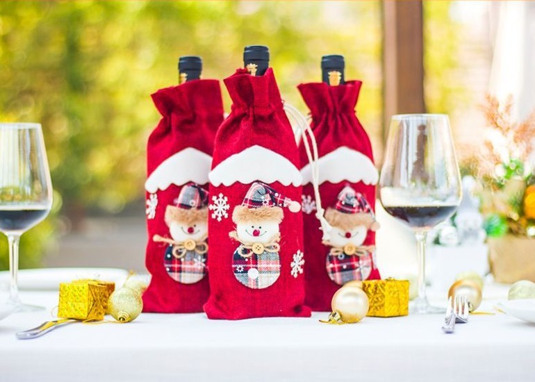 Christmas Wine Bottle Socks – Festive Holiday Decorations
