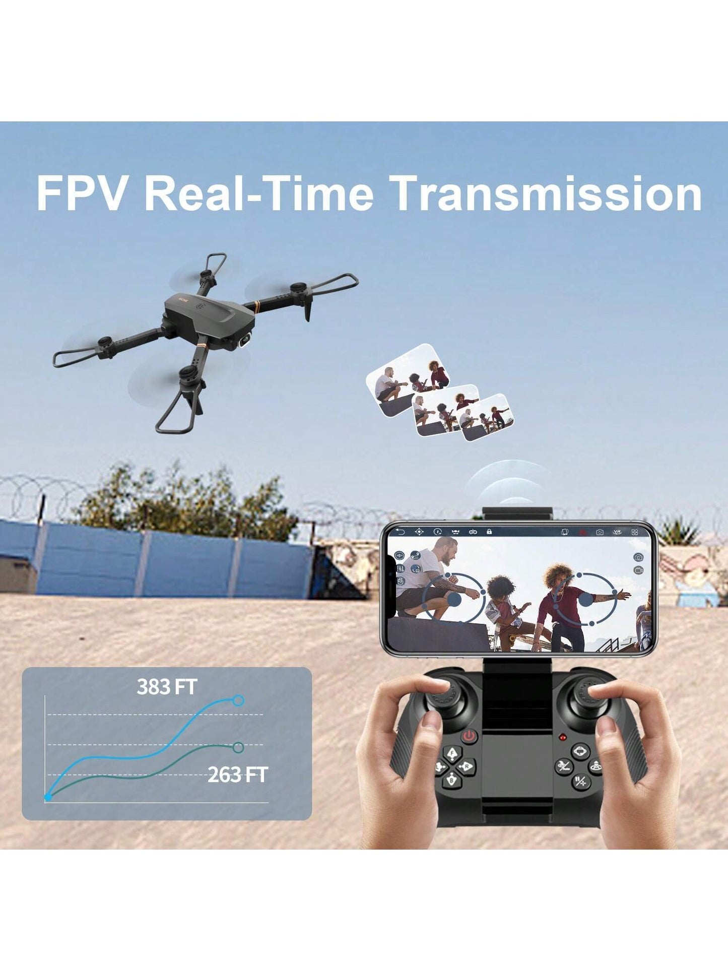 4DRC V4 Foldable Mini Drone with Camera — 4K/1080P HD, 3 Batteries
