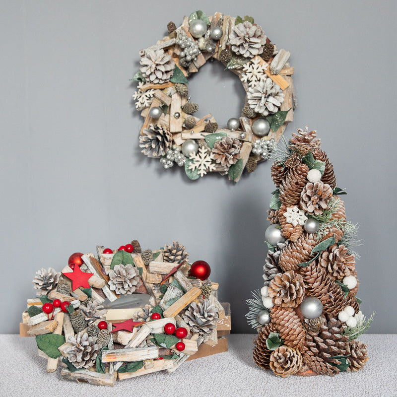 Nordic Porvoo Christmas Garland & Tree – Silver & Red festive holiday decorations by Pixel & Parcel Co. UK