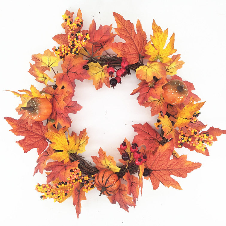 Christmas & Thanksgiving Wreath with Lights – Holiday Door Decoration (Wood) | Pixel & Parcel Co.