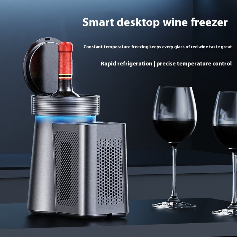 “Portable Desktop Wine Cabinet – Small Wine Freezer for Home or Office”