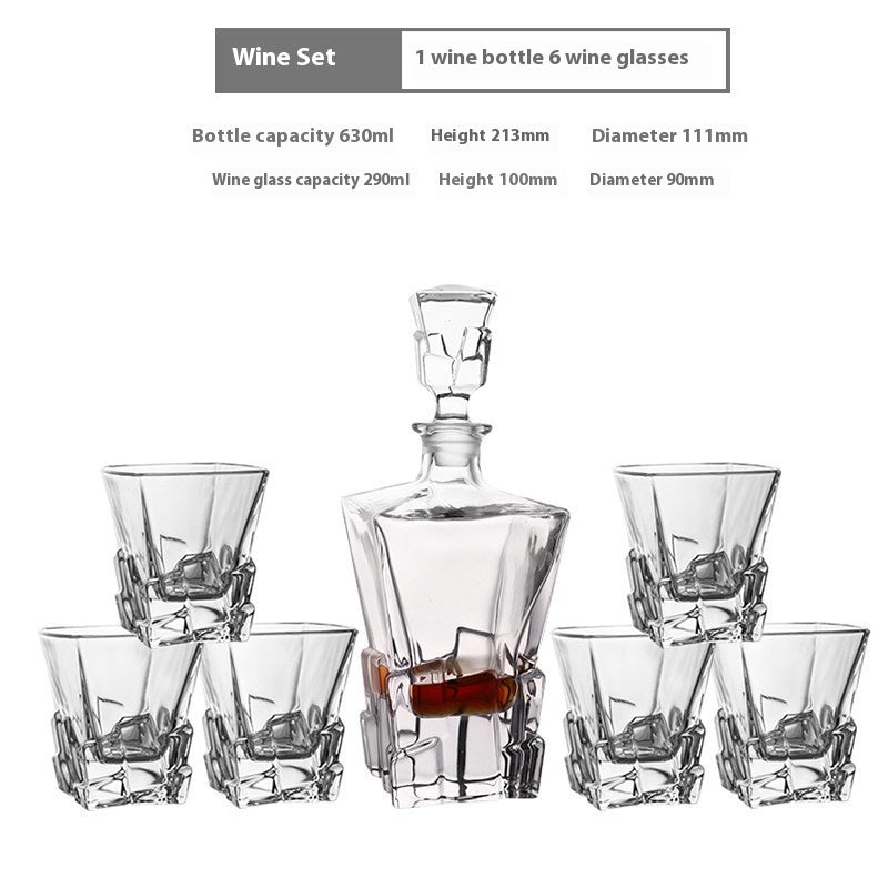 Creative Whiskey Glass Set – Flowering Crystal Liquor Glasses (201–300ml)