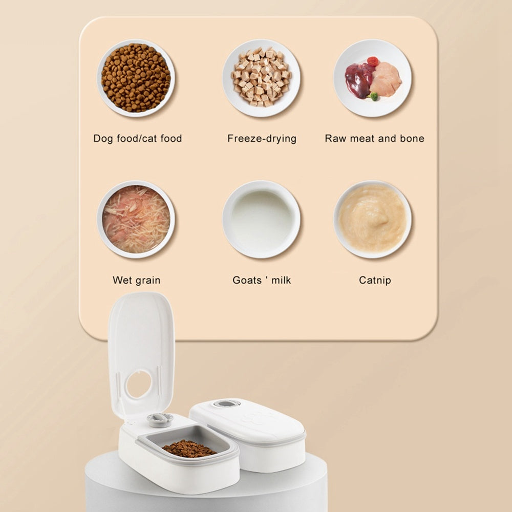 Automatic Pet Feeder – Smart Food Dispenser with Timer & Stainless Steel Bowl for Cats & Dogs