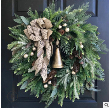 Simulation Christmas Wreath – Animal Farm Pine Cone Door Ring (Handmade Pastoral Style) | Pixel & Parcel Co.