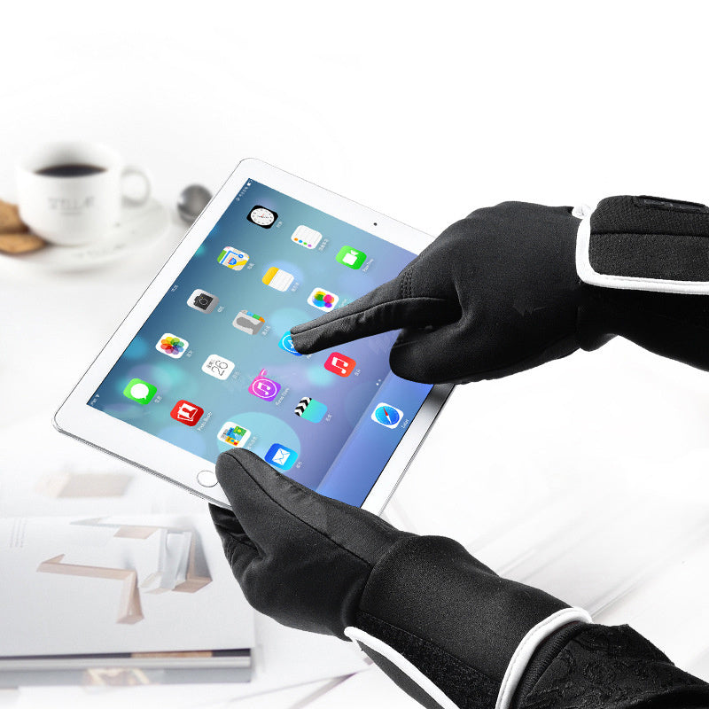 Heated Touch Screen Gloves – Intelligent Temperature Control Winter Gloves (Black)